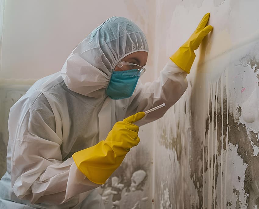 For extensive mould damage, you should contact professionals for advice and recommendations for actions