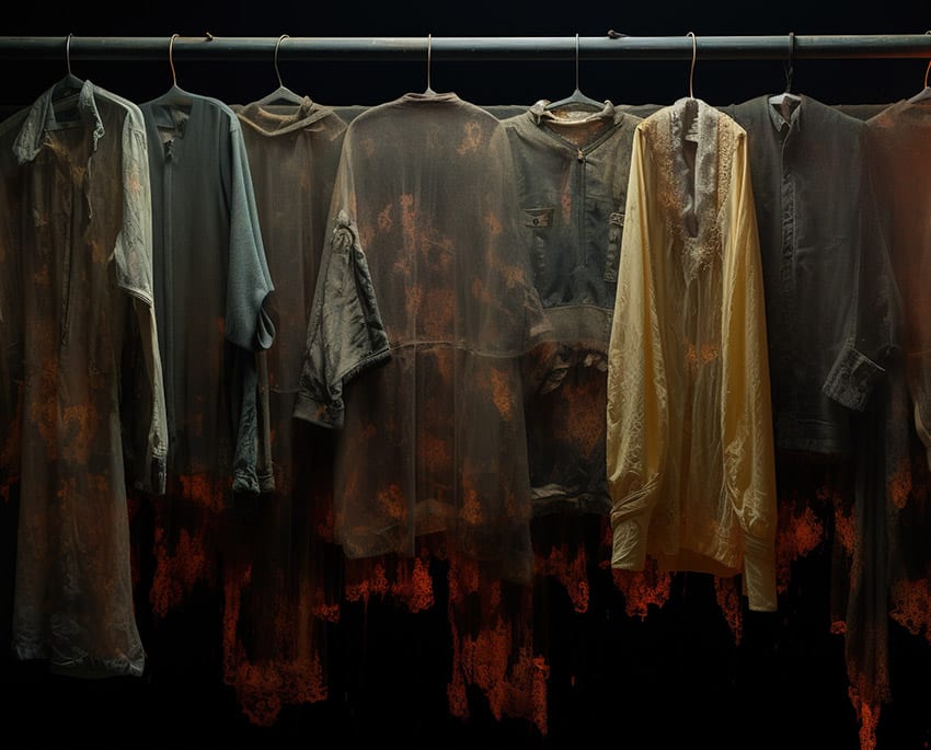 Fabrics and textiles can also be affected by mould